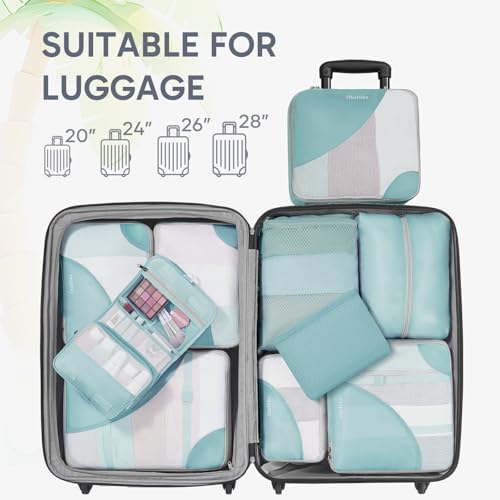 OlarHike 10 Set Packing Cubes for Travel,Gifts for Women Mom,Anti-Tearing Suitcase Organizer,with Over 1000 pcs Mesh Holes,Vacation Essentials & Accessories for Cruise Ship - Image 7