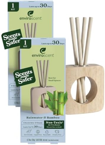 Enviroscent Scent Stix™ Starter Kit with Mango Wood Stand & Refill (2 Pack) by Enviroscent