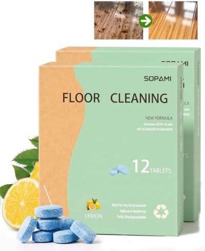 SOPAMI multi-effect floor cleaning tablets 24 Counts Lemon Scent by Sopami