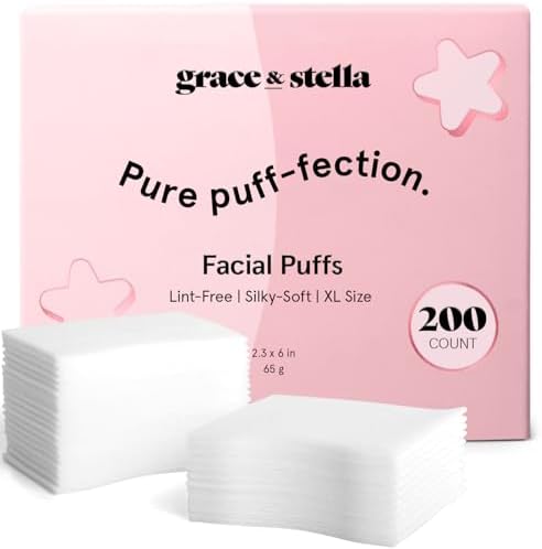 grace & stella Face Pads for Toner, Essence, and DIY Mask (200 Count) by GraceStella
