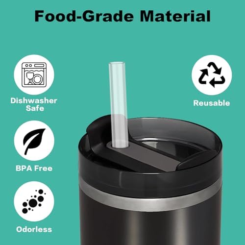 6 PCS Replacement Straws for Stanley|Owala|Simple Modern 40oz 30oz Tumbler, Reusable Clear Drinking Straws with Cleaning Brush for Stanley Cup Accessorie，BPA Free, Dishwasher Safe - Image 4