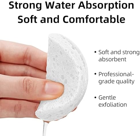 120-Count White Compressed Facial sponges for Daily Cleaning - Image 5
