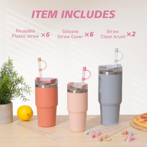 Jetstop Straw with Cover fit Stanley Quencher H2.0 14-40 oz Tumbler, 6pk - Image 6