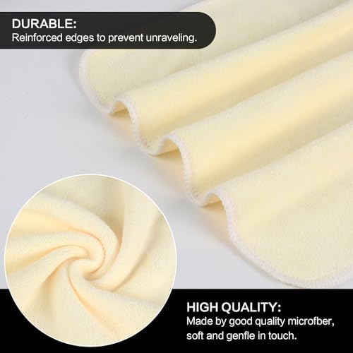 SINLAND Microfiber Facial Cloths Fast Drying Washcloth 12inch x 12inch Absorbent Face Wash Cloth Soft Makeup Remover Cloths - Image 3