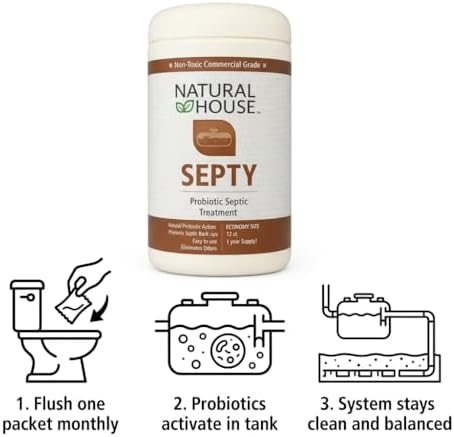 Natural House Septy - Plant-Based Enzyme Pods for Septic-Safe Plumbing Care - Monthly Maintenance for Tank, RV & Boat Systems - Plant-Based, Fragrance-Free - 12 Month Supply - Image 4