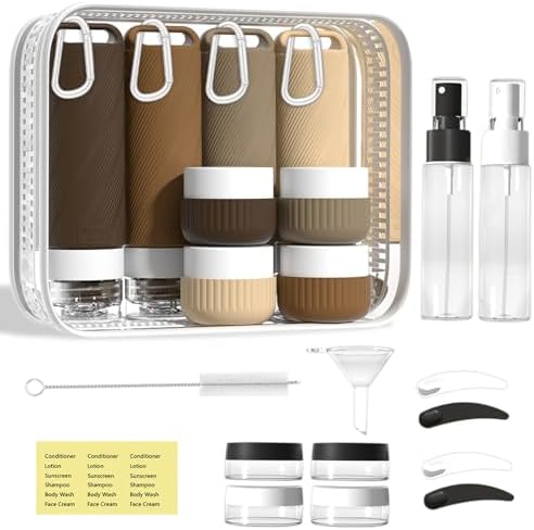 Travel Toiletry Containers 26Pcs Silicone Leakproof TSA Approved Set by Udihch