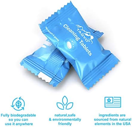 TAGVO 36 Pack Cleaning Tablets for Hydration Bladder - All Natural, Odor Free, Easy Removes Stubborn Stains Cleaning Tabs for Water Reservoir, Sport Water Bottles, Water Bladder, Hydration Backpack - Image 2