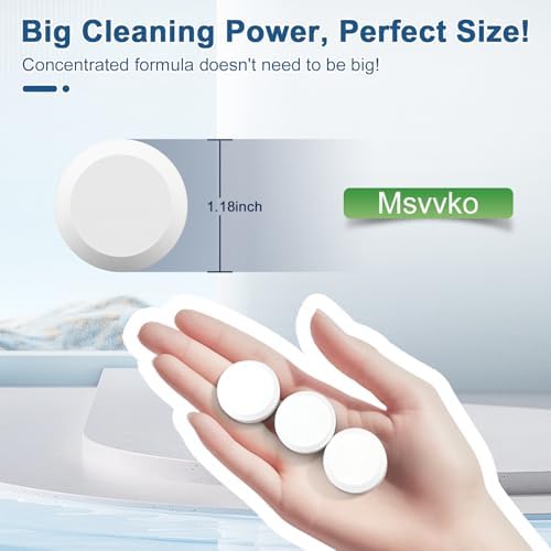 Msvvko Toilet Bowl Cleaner Tablets - 30 Pack Automatic Cleaners with Bleach, Slow-Releasing Toilet Tank Cleaners for Deodorizing & Descaling, Household Toilet Cleaners against Tough Stains - Image 4