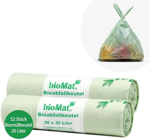 bioMat 4 Gallon Compostable Food Scrap Bags, 50 Count by VisitbioMat