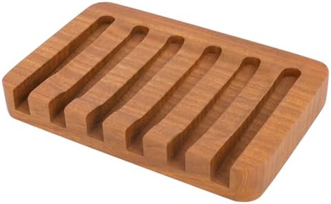 Teak Wood Soap Dish - Bar Soap Holder & Soap Saver for Shower, Bathroom, Sink, Kitchen & Countertop (1) by TUNORD
