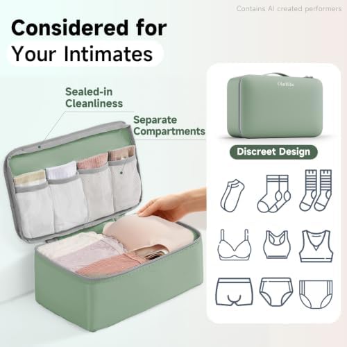 OlarHike Packing Cubes for Travel,Gifts for Women Mom,Anti-Tearing Suitcase Organizer for Luggage with Shoe & Hanging Toiletry Bag,Vacation Essentials & Accessories for Cruise Ship,9 Set,Matcha Green - Image 5