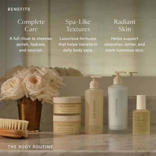 Oak Essentials The Body Routine, 5-Piece Body Care Set, Full Sizes - Image 3