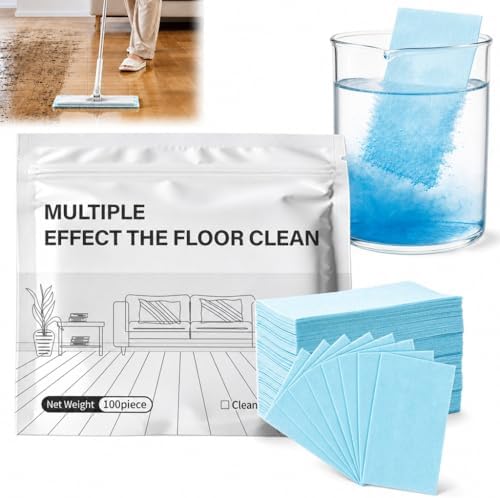 Multi-Surface Floor Cleaning Tablets – Concentrated Dissolvable Cleaner for Hardwood, Tile, Laminate & More – Heavy Duty Deodorizing, Streak-Free Shine – No Harsh Chemicals (100pcs, Camellia) by Unknown