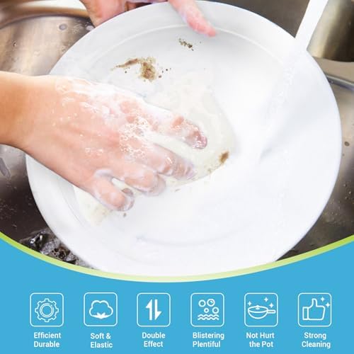 AIDEA Non-Scratch Scrub Sponge-6Count, Sponges Kitchen, Sponges for Dishes - Image 4