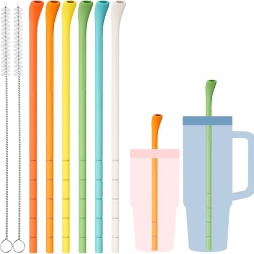 NiHome 6PCS Silicone Anti-Wrinkle Straws Fit for Stanley 40oz 30oz Tumblers by NiHome
