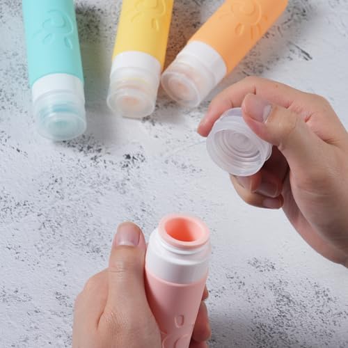 Zafit Travel Bottles - TSA Approved 3oz Leak Proof Containers for Toiletries (Multicolored) - Image 5