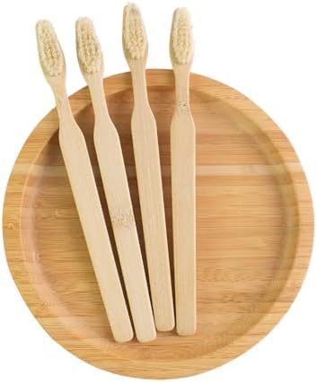 Bamboo Toothbrushes, Boar Bristle Toothbrush, Biodegradable Natural Bamboo Wooden Toothbrush (4) - Image 3
