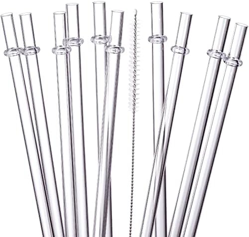 24 Pack, HIGHLY Transparent Reusable Plastic Straws with 4 Cleaning Brushes, 10.5 in Long Drinking Straws, Clear Replacement Straw for 16 24 30 32 OZ Tumblers, Cups, Jars, YETI, Starbucks - BPA FREE by VITEVER