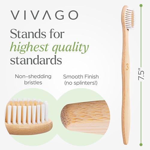 VIVAGO Bamboo Toothbrushes 30 Pack - Soft Bristles Toothbrushes for Adults - Image 5