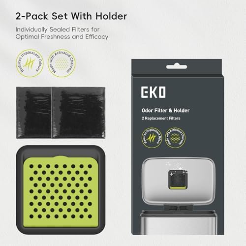 EKO Trash Can Deodorizer Filter Kit with Case, 2-Pack - Image 2