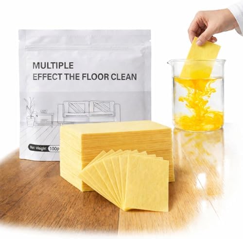 2026 New Multi-effect Floor Clean Tablets, Multi-effect Floor Cleaning Sheets with Fresh Scent, 30/60/90/100/120Pcs, Suitable for Tile, Wood, Laminate, Kitchen, And Bathroom Care Use (E, 100) by Linbuli
