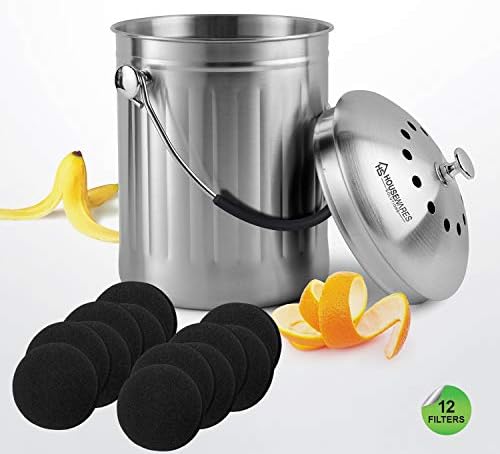 12 Pieces Activated Carbon Compost Bin Filters - 6.7 Inch Extra Thick Indoor Compost Bucket Filter Activated Charcoal Countertop Replacement Bin Filters, Round - Image 3