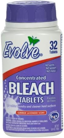 Evolve Concentrated Bleach Tablet 32 ct Summer Lavender (1 pack) by Evolve
