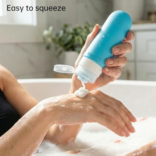 16 Pack Travel Bottles Set for Toiletries, TSA Approved Travel Containers Leak Proof Silicone Squeezable Travel Accessories 2oz 3oz for Shampoo Conditioner Lotion Body Wash (BPA Free) (Multicolored) - Image 5