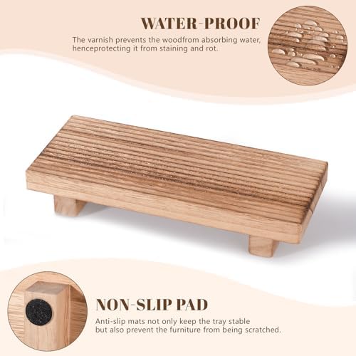 Bathroom Tray Farmhouse Decor Kitchen Soap Holder, 8.7"*3.6" Brown - Image 7