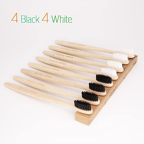 Virgin Forest Bamboo Toothbrushes 8pk, Soft BPA Free Adults Kids - Image 5