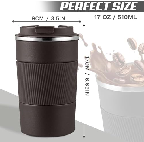 Vacuum Insulated Stainless Steel Travel Coffee Mug,Leak Proof Cup with Lid - Image 4