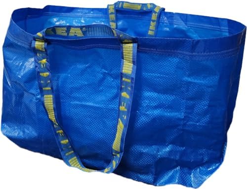 IKEA FRAKTA Carrier Bag, Blue, Large Size Shopping Bag 2 Pcs Set by IKEA