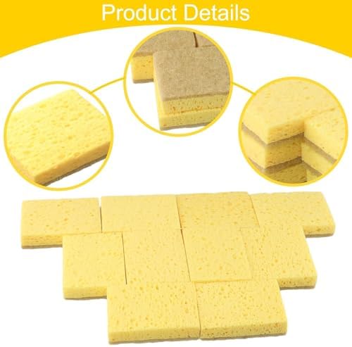 Posheliox Plastic Dish Scrubbers with Sisal Scrub, Biodegradable Kitchen Sponges Compostable Cellulose Pads, Non Scratch Eco Friendly Washing Up Sponges for Zero Waste Home, 10 Pack - Image 6