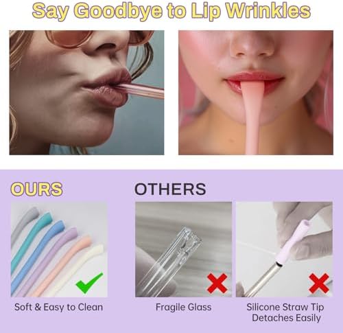 NiHome 6PCS Silicone Anti-Wrinkle Straws Fit for Stanley 40oz 30oz Tumblers - Image 4