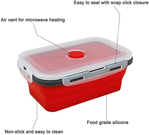 Guyuyii 4 Pack Collapsible Food Storage Containers with Lids - Image 4
