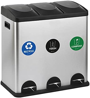 IGNIXIA Trash Recycle Compost Stickers to Organize Trash- Premium Vinyl Sticker for Trash Can, Compost Bin, Recycle Bin- (Pack of 6) for Metal or Plastic Trash Can -Home Bins - Image 3