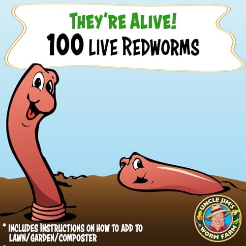 Uncle Jim's Worm Farm 100 Count Red Wiggler Composting Worms Mix for Garden Soil or Fishing | Starter Pack of Compost Worms Improves Soil Structure and Quality for Healthier Gardens - Image 2