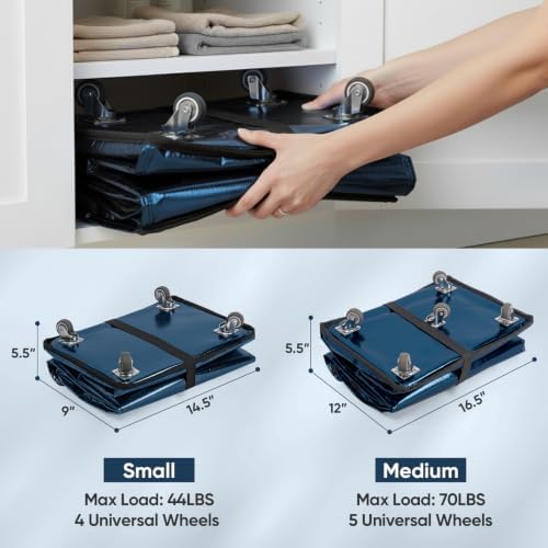 BALEINE Reusable Grocery Bag on Wheels, Foldable Rolling Tote Bag - Image 6