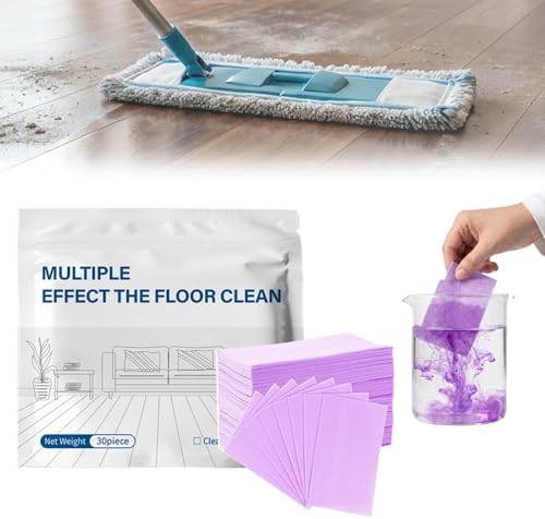 Floor Cleaning Tablets, 2026 New Multi-Surface Cleaner for Hardwood Laminate Tile Vinyl Floors, Floor Cleaning Sheets Pre-Measured Dissolvable Cleaning Solution for Mopping (30Piece-Purple) by WelcometoNitvei