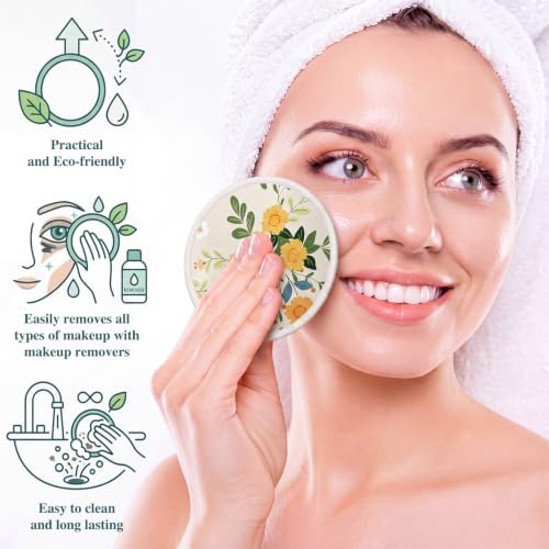 Fanfanwin 24 Pcs Reusable Makeup Remover Pads 4" Microfiber Makeup Cloths - Image 3