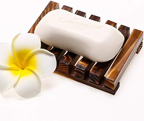 Honoson 5 Pieces Wooden Soap Dish Holder Tray Wood Bar Soap Holder Tray Self Draining Saver for Shower Bathroom Kitchen - Image 7