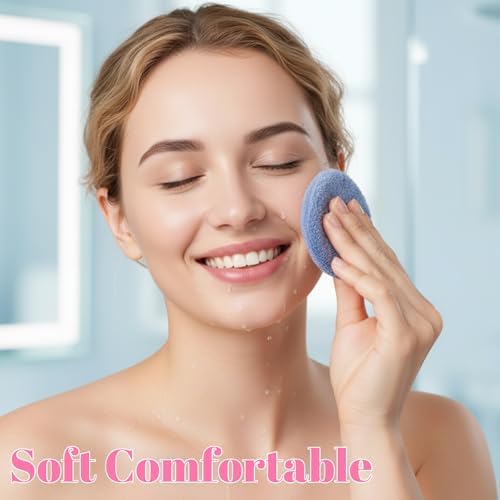 8Pcs Reusable Makeup Remover Pad, Soft Coral Fleece Round Cotton Pad - Image 5