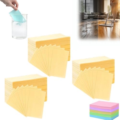Variety of Scents Multiple Effect the Floor Cleans, 2026 Upgraded Floor Cleaning Solution Tablets, Dissolvable Pre-Measured Deep Cleaning Cleaning Solution (Yellow, 300Pcs) by Unknown