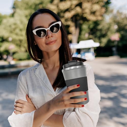 Vacuum Insulated Stainless Steel Travel Coffee Mug,Leak Proof Cup with Lid - Image 6