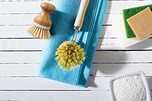 HIC Kitchen Vegetable Scrubber Dishwashing Brush, Bamboo with Non-Scratch Bristles - Image 6
