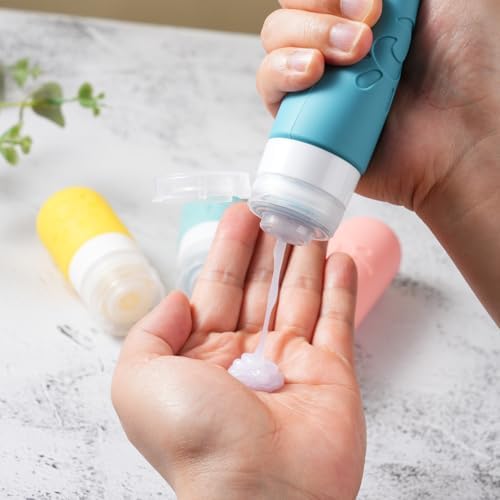Zafit 18 Pack travel Bottles for Toiletries, TSA Approved Silicone Travel Containers Leak Proof Refillable Travel Accessories for Shampoo Conditioner Lotion Body Wash(Multicolored B) - Image 6