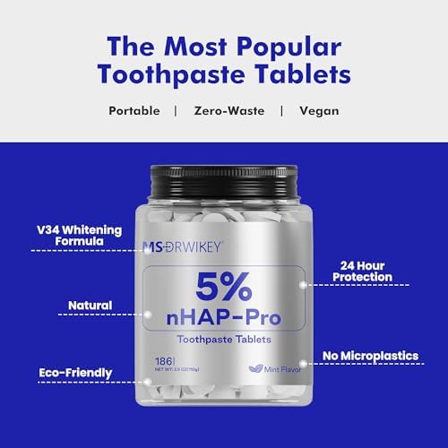 MSDRWIKEY Toothpaste Tablets with 5% nHAP-Pro, Fluoride-Free Toothpaste for Travel, Plastic-Free Zero Waste, Chewable Tablet for Daily Oral Care (MSDR-L-1PC) - Image 3