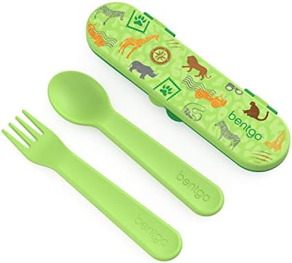 Bentgo Kids Plastic Utensil Set with Fork, Spoon, & Storage Case by Unknown
