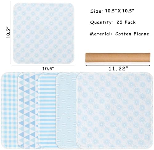 25 Pack Reusable Tissue Paperless Towel Roll Washable Cotton for Kitchen Towels Zero Waste Products Replacement Tissue (RT-A) - Image 2