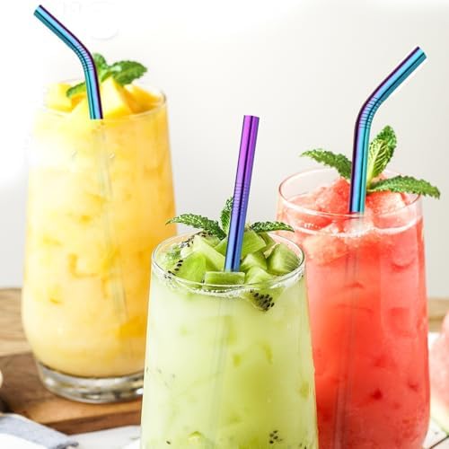 VEHHE 4 Pack 12.5-inchs Long Reusable Straws, Stainless Steel Straws - Image 7